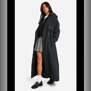 Womens Fleet Street Trench Coat Black Size 10 Pf